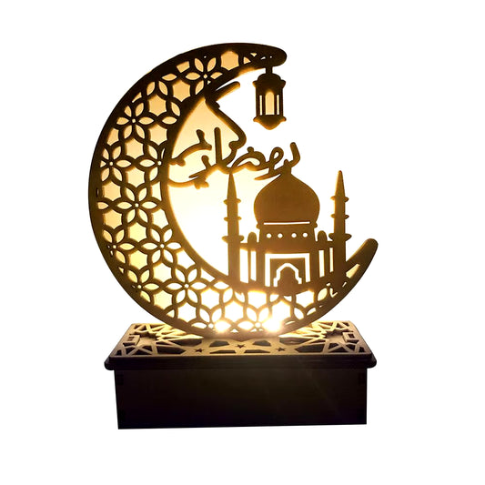 Ramadan Decoration Festival Wooden Moon Star Lights Deco Bedroom Decoration Ramadan 2023 Ramadan Party Lighting Decorative Lamps