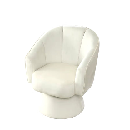 29 "W Petal Modern Contemporary Accent Lounge Chair with Deep Channel Tufting and Base