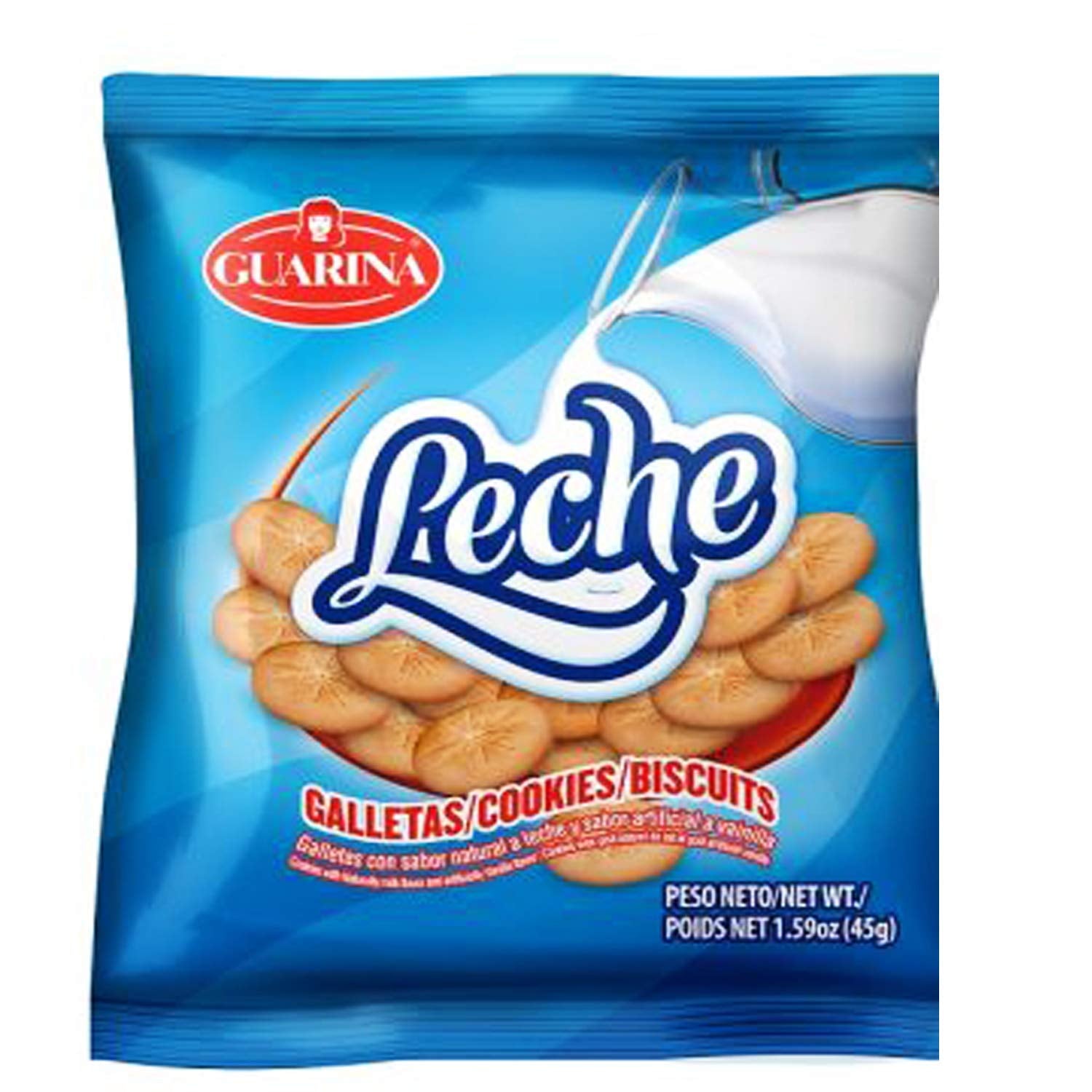 Galletas Dulces Con Leche Sabor a Vainilla/Sweet Crackers 1.40 OZ Cookies with Natural Milk Flavor and Artificial Vanilla Flavor. (4 PACK), Small