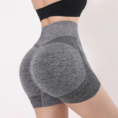 Women Yoga Shorts High Waist Workout Shorts Fitness Yoga Lift Butt Fitness Ladies Yoga Gym Running Short Pants Sportswear