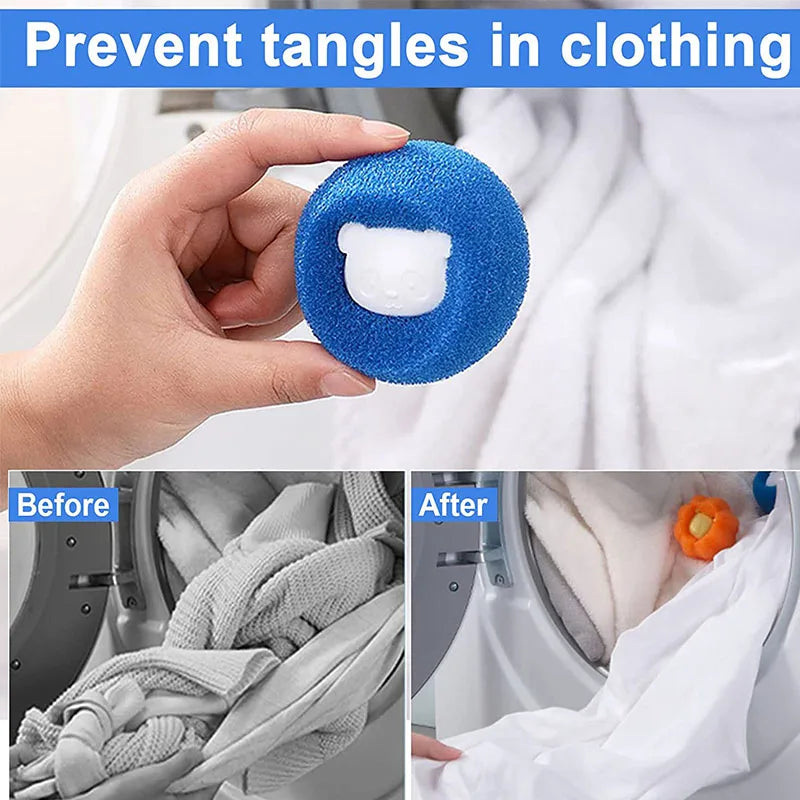 1-5Pcs Pet Hair Remover Reusable Ball Laundry Washing Machine Filter Wool Sticker Cat Hair Remover Pet Fur Lint Catcher Home