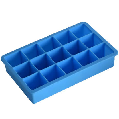 15 Grids Silicone Ice Cube Mold Ice Tray Mold Ice Cube Maker Mould Non-Toxic Durable Bar Pub Wine Ice Blocks Ice Cream Maker