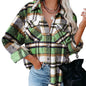 Winter Fleece Jacket Women Plaid Coat Fall Warm Checkered Outerwear Fall Female Long Sleeve Tops Shirt Women Fashion Jacket 2021