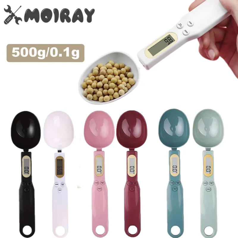 Weight Measuring Spoon LCD Digital Kitchen Scale 500G 0.1G Measuring Food Spoon Scale Mini Kitchen Tool for Milk Coffee Scale