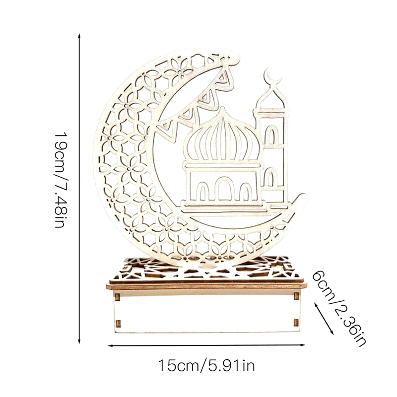 Ramadan Decoration Festival Wooden Moon Star Lights Deco Bedroom Decoration Ramadan 2023 Ramadan Party Lighting Decorative Lamps