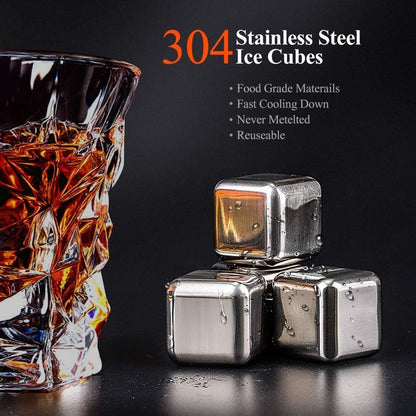 Whiskey Gifts for Men Dad,  Whiskey Glasses Set with 8 Reusable Whiskey Stones, Drinking Gifts for Boyfriend Him, Cool Whiskey Gifts for Birthday House Warming Anniversary Christmas, 11Oz