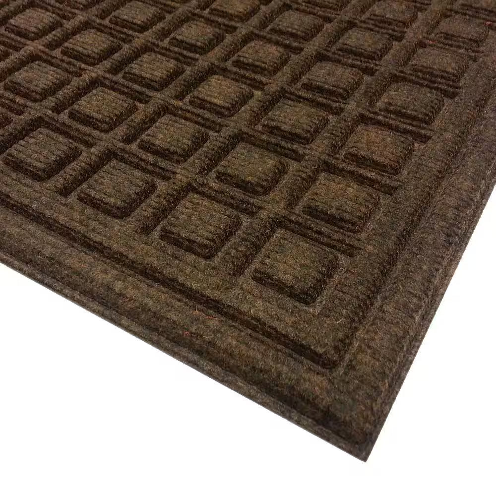 Brown 24 In. X 36 In. Synthetic Surface and Recycled Rubber Commercial Door Mat