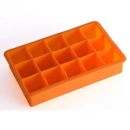 15 Grids Silicone Ice Cube Mold Ice Tray Mold Ice Cube Maker Mould Non-Toxic Durable Bar Pub Wine Ice Blocks Ice Cream Maker