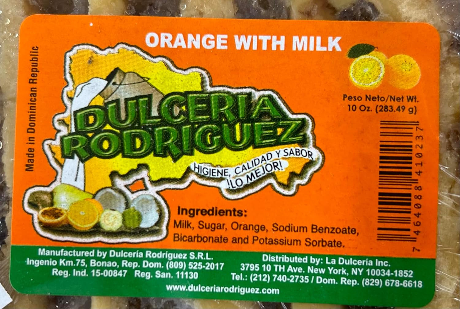 Dulceria Rodriguez Orange with Milk (Dominican Sweet) Pack of 3