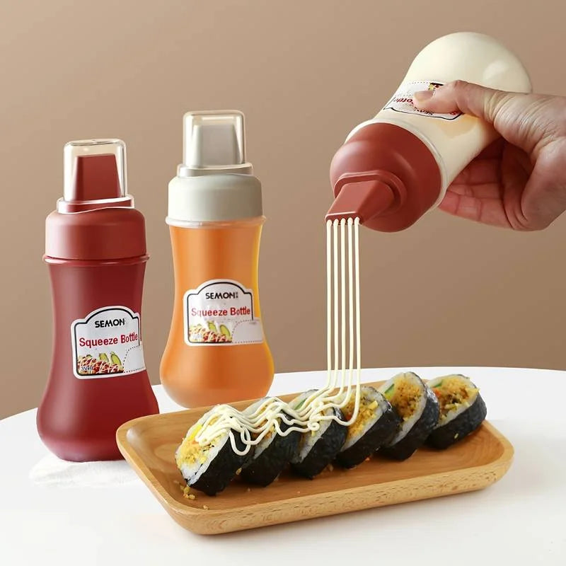 Squeeze Sauce Bottle Leak Proof Refillable Condiment Container