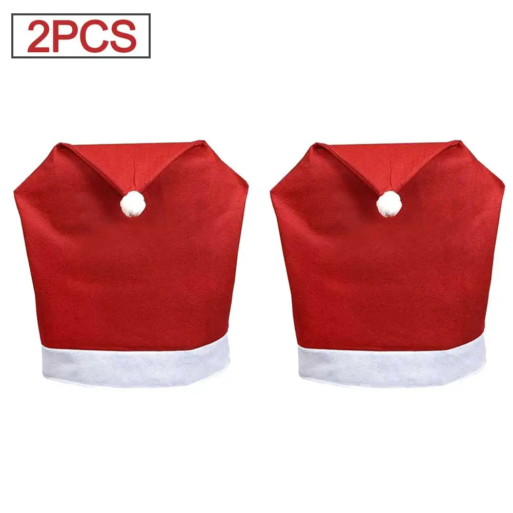 Christmas Chair Cover Red Non-woven Chair Cover Christmas Table Decoration Dining Chair Cover Christmas Party Party Supplies