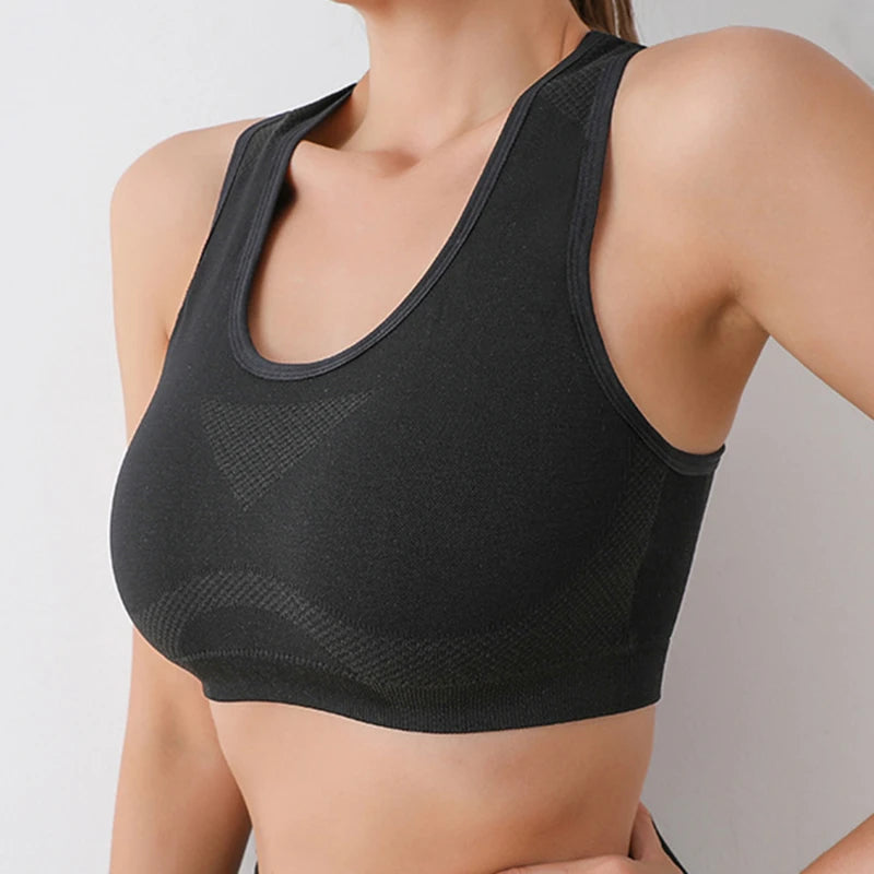 Women Sports Bras Yoga Top Vest High Shockproof Quick-drying Yoga Gym