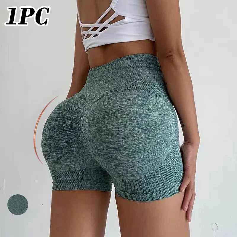 Women Yoga Shorts High Waist Workout Shorts Fitness