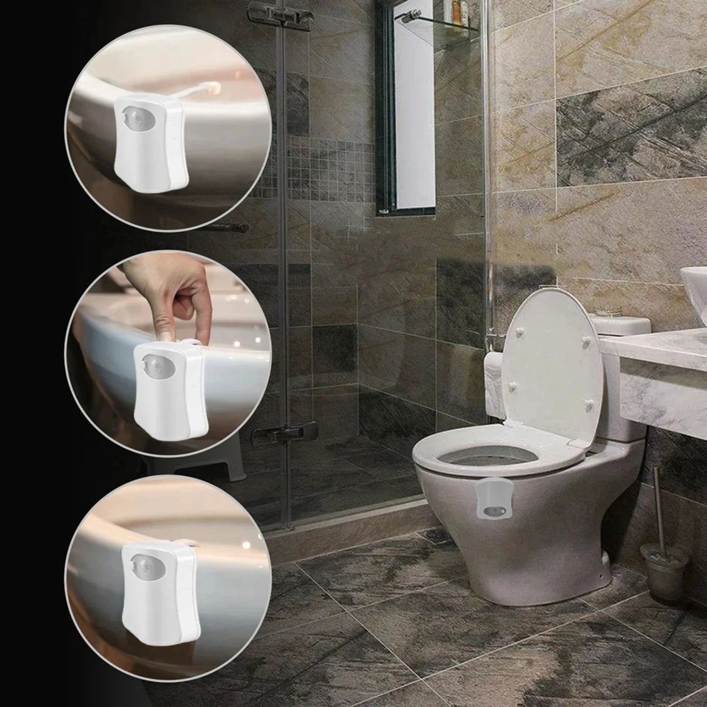 Colors Change LED Toilet Seat Night Light Induction Lamp Smart Motion Sensor