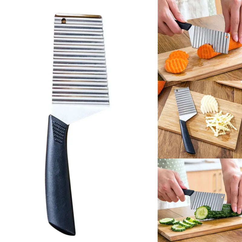 Potato Chip Slicer Dough Vegetable Fruit Crinkle Wavy Slicer