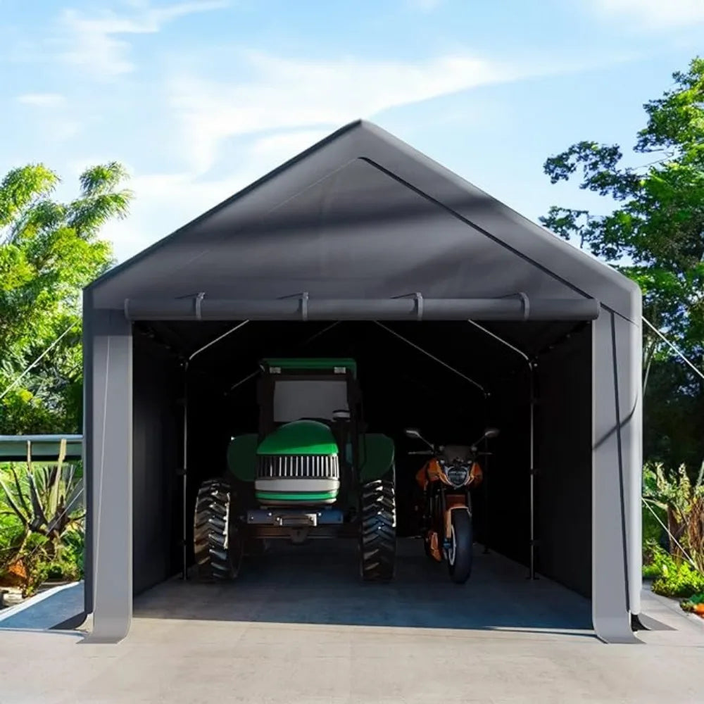 Outdoor Carport 10x20ft Heavy Duty Canopy Storage Shed,Portable Garage Party Tent,Portable Garage