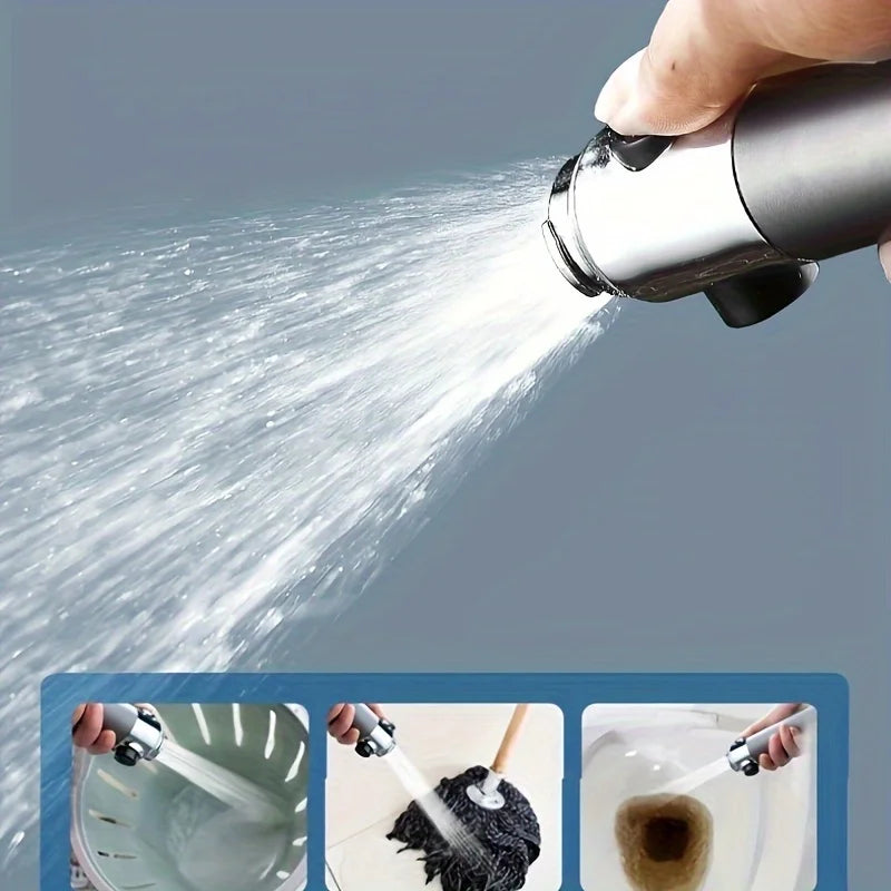 New self-contained silicone soft particle massage showerhead, three-position function adjustable pressurized