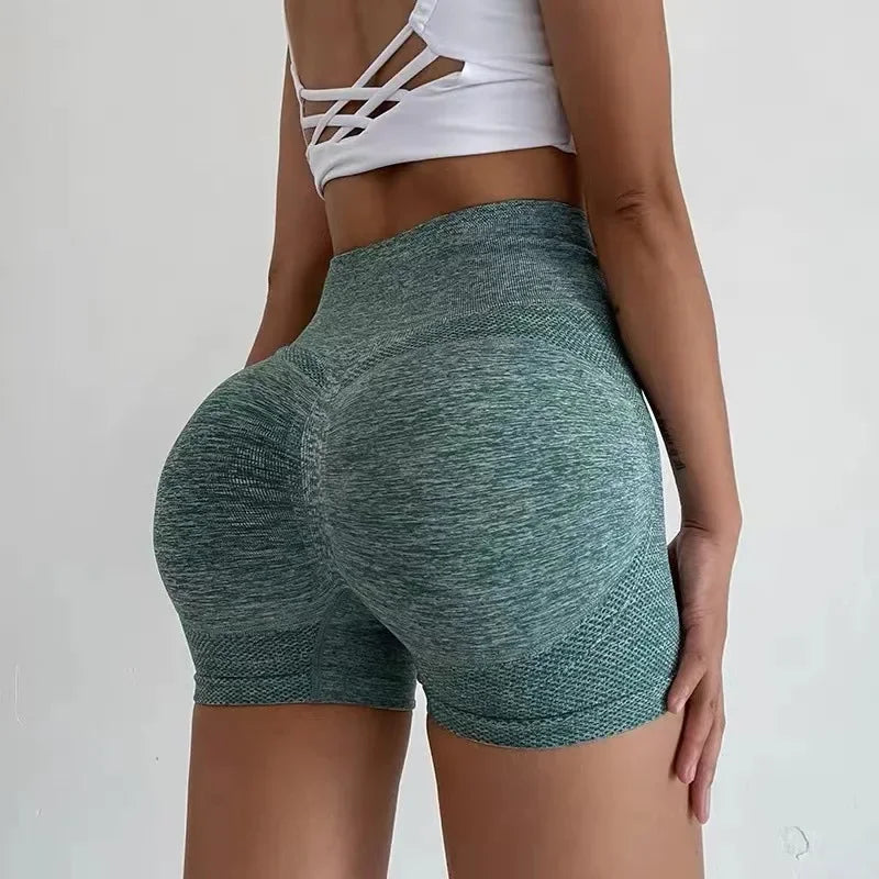 Women Yoga Shorts High Waist Workout Shorts Fitness