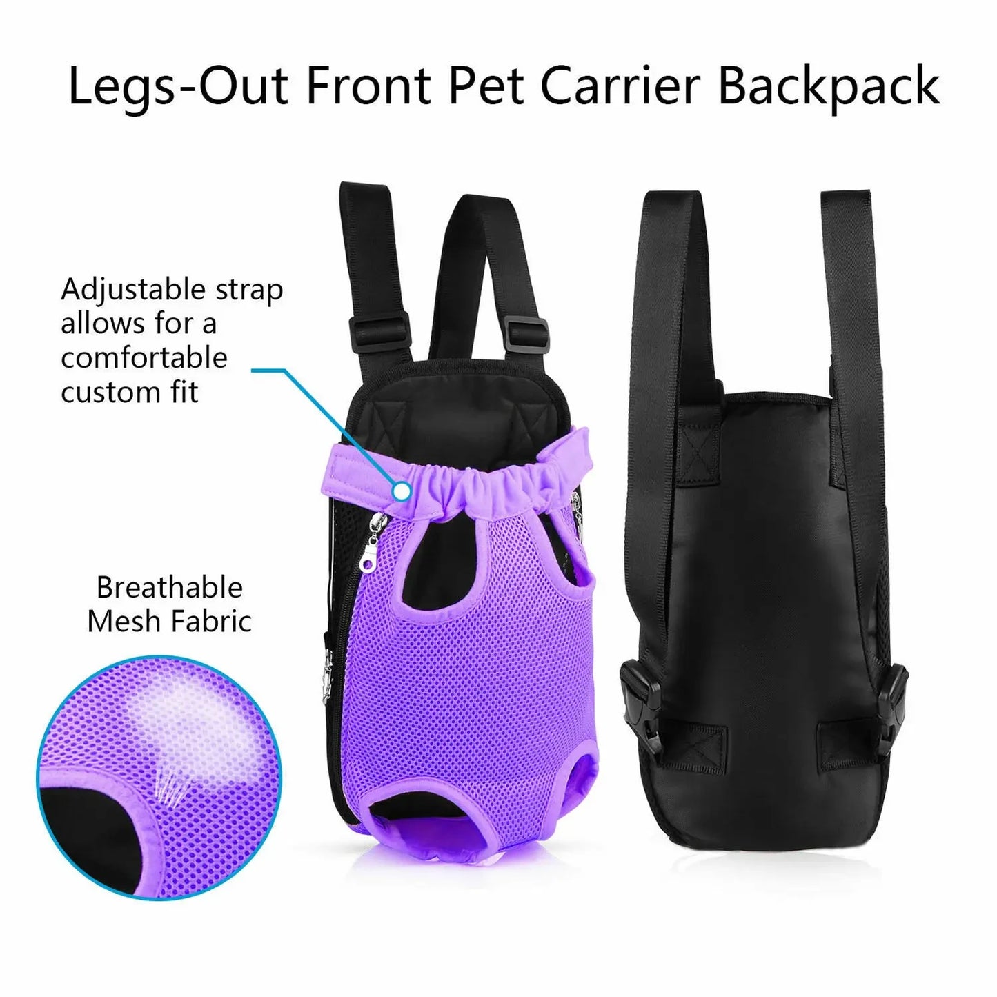 Adjustable Portable Mesh Pet Dog Carrier Backpack Bag