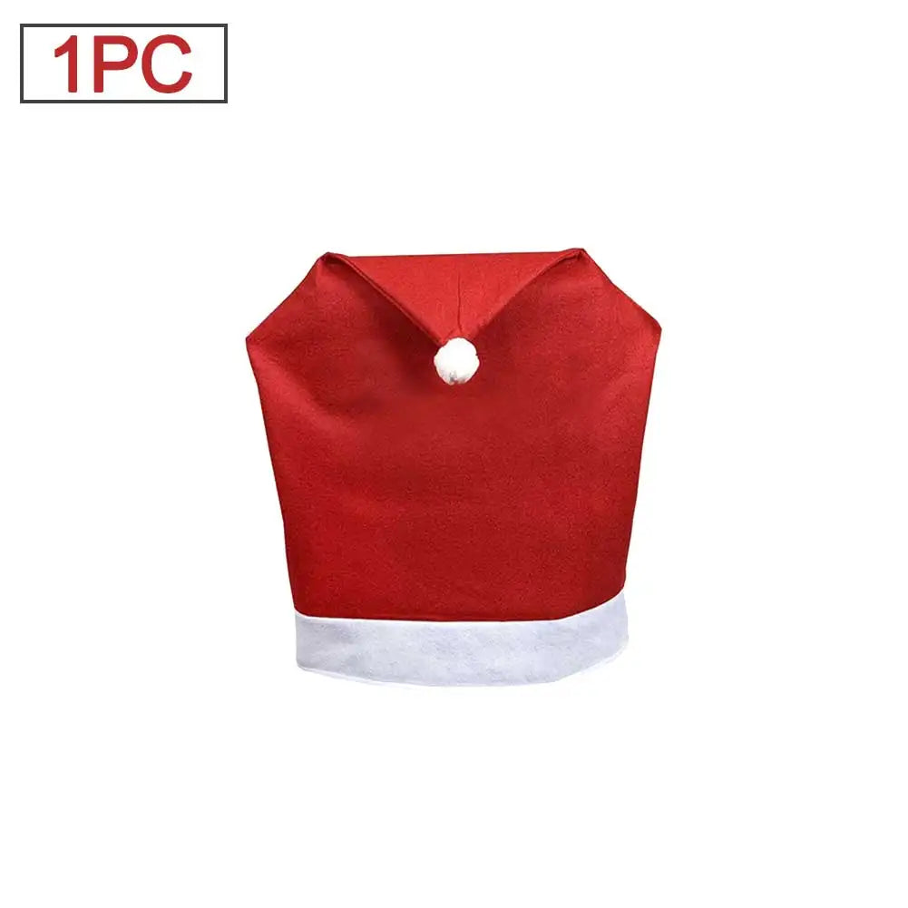 Christmas Chair Cover Red Non-woven Chair Cover Christmas Table Decoration Dining Chair Cover Christmas Party Party Supplies