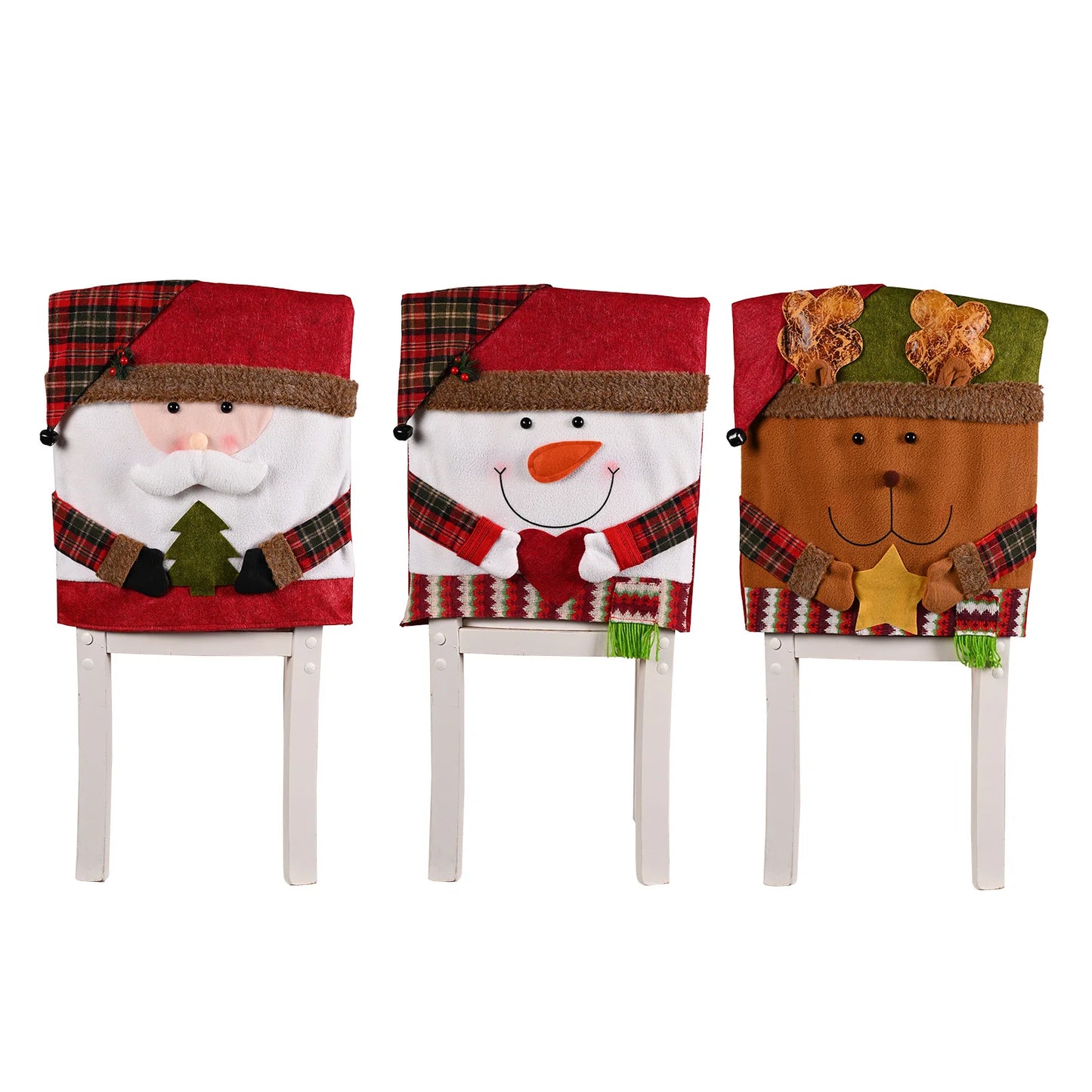 Christmas Decorative Chair Set, Stool Set, New Toy Chair Cover, European and American Decorative Ornaments,