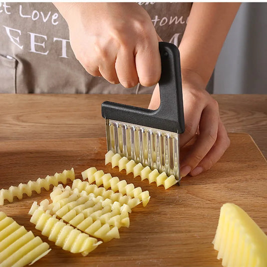 Potato Chip Slicer Dough Vegetable Fruit Crinkle Wavy Slicer