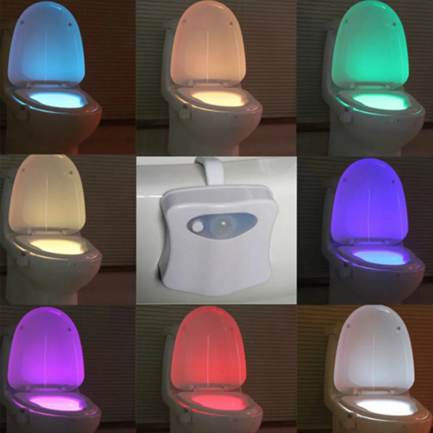 Colors Change LED Toilet Seat Night Light Induction Lamp Smart Motion Sensor