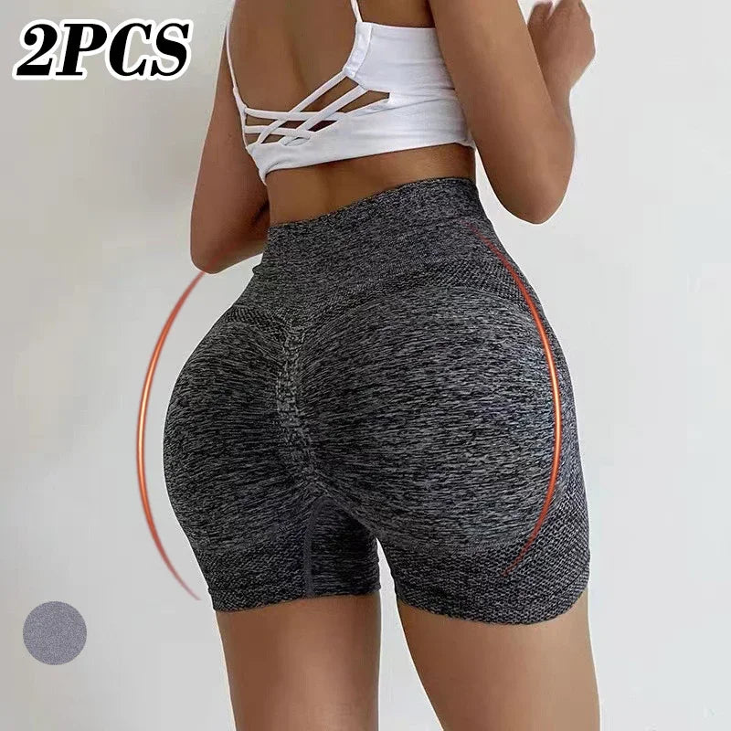 Women Yoga Shorts High Waist Workout Shorts Fitness