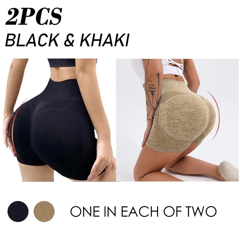 Women Yoga Shorts High Waist Workout Shorts Fitness