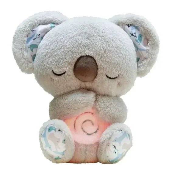 Breathing Bear Baby Soothing Otter Plush Doll Toy Baby Kids Soothing Music Baby Sleeping Companion Sound and Light Doll Toy Gift