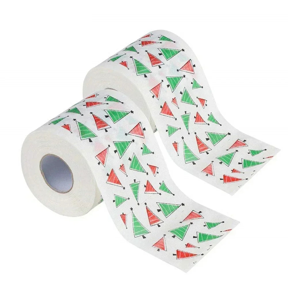 Christmas Toilet Paper Christmas Pattern Series Roll Santa Claus Merry Christmas Paper Prints Funny Toilet Paper Xmas Decor