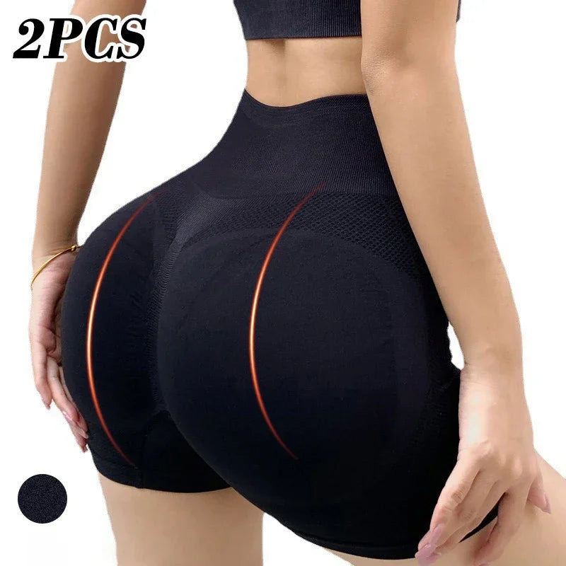 Women Yoga Shorts High Waist Workout Shorts Fitness