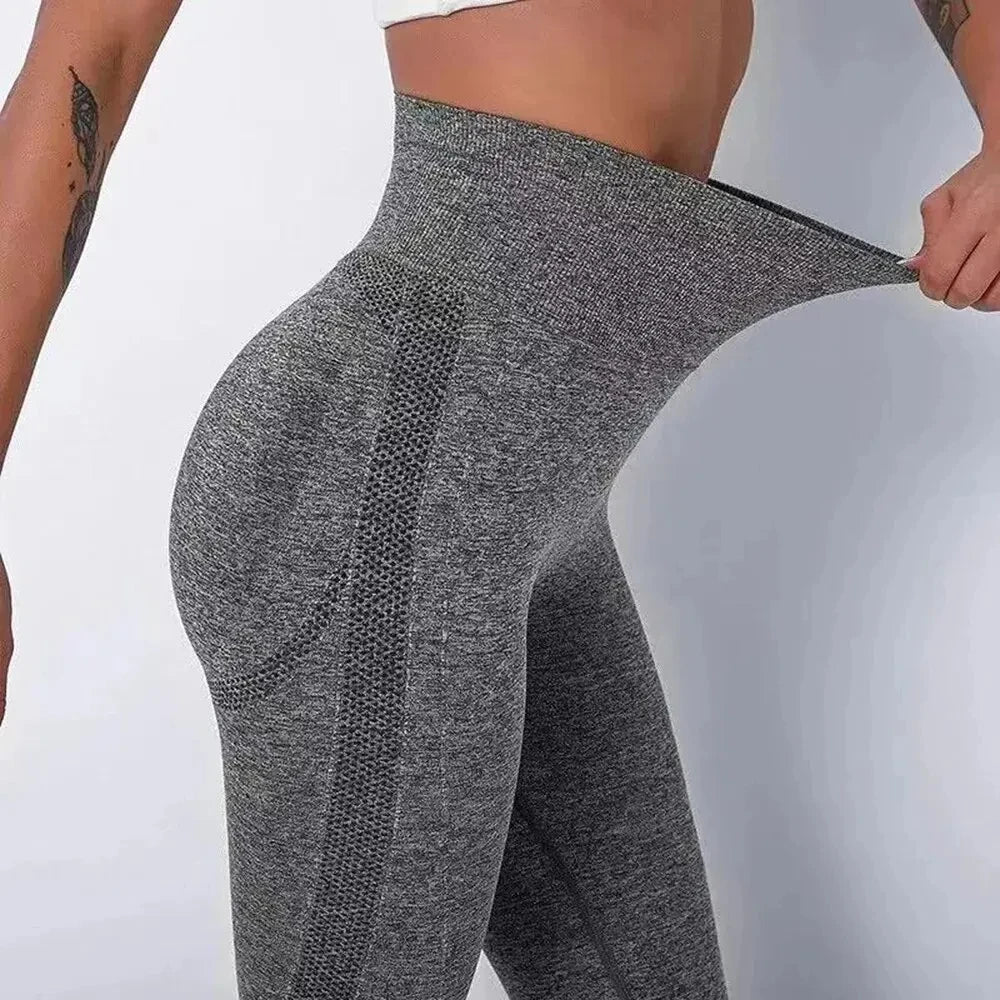 Women's Seamless Sports Leggings Slim Yoga Pants High Waisted Workout