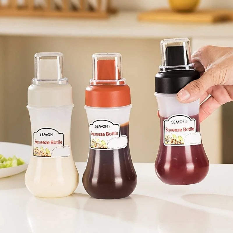 Squeeze Sauce Bottle Leak Proof Refillable Condiment Container