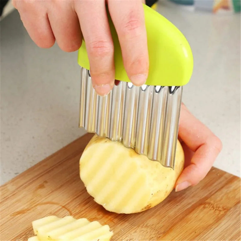 Potato Chip Slicer Dough Vegetable Fruit Crinkle Wavy Slicer