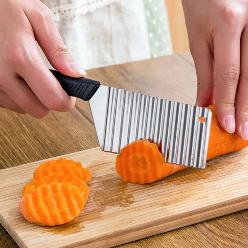 Potato Chip Slicer Dough Vegetable Fruit Crinkle Wavy Slicer