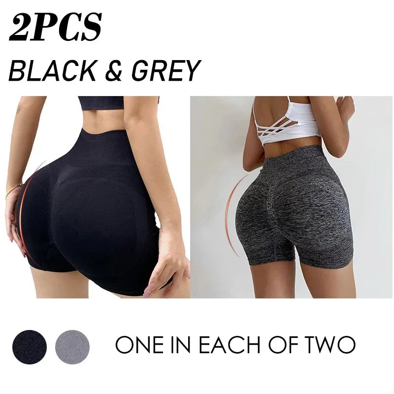 Women Yoga Shorts High Waist Workout Shorts Fitness