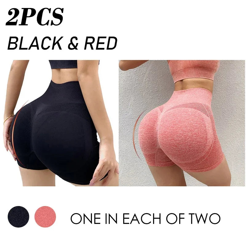 Women Yoga Shorts High Waist Workout Shorts Fitness