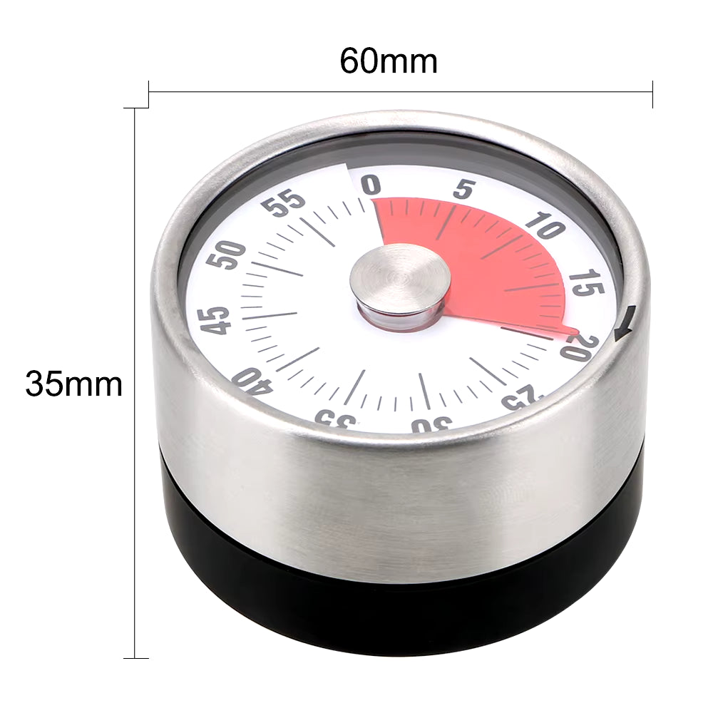 Kitchen Timer Time Reminder 60 Minutes Magnet round Shape Kitchen Tools Countdown Alarm Reminder Mechanical Cooking Timer