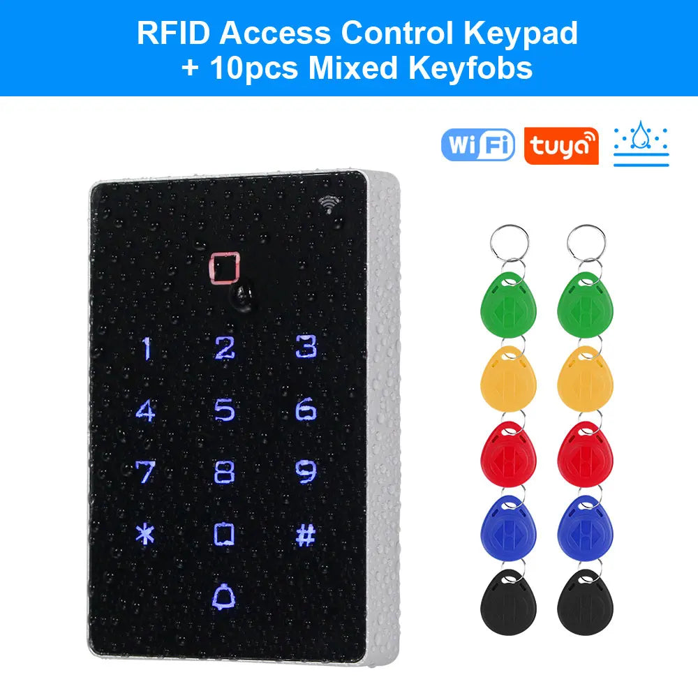 Standalone WIFI Tuya Access Control Keypad RFID 125Khz Access Controller Waterproof Door Opener for Door Entry Security System