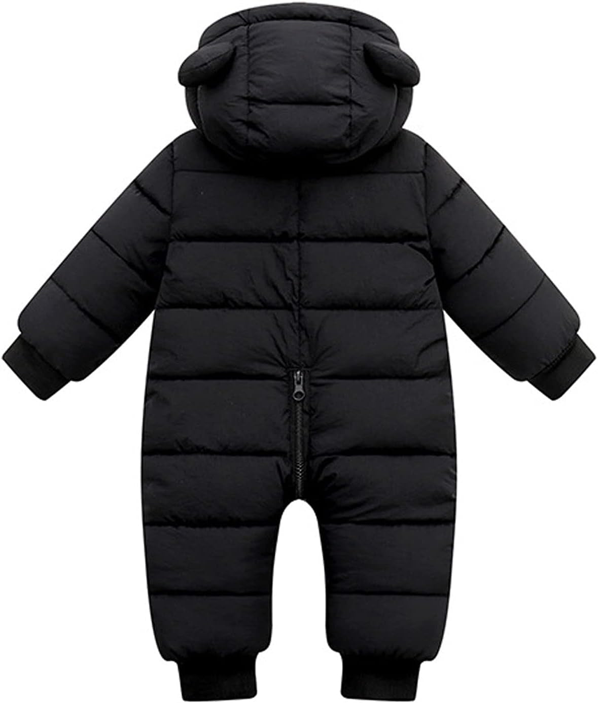 Baby Boy Girls Hooded Snowsuit Bear Warm Winter Coat Toddler down Jumpsuit Windproof Cute Puffer Romper Outerwear