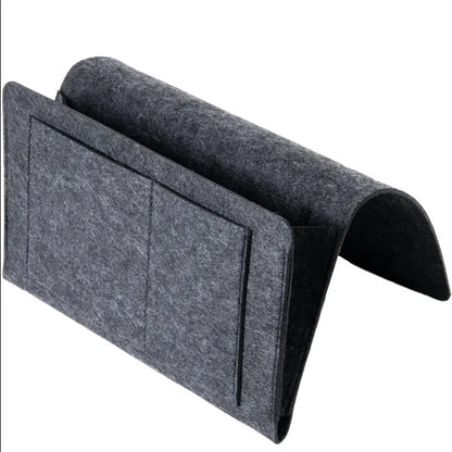 Storage Hang Bag Felt Dormitory Bed Sofa Bedroom Carpet Store Content for CD Magazines, Stationery Pad Mobile Phones Sundries