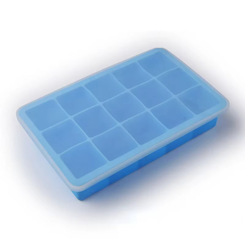 15 Grids Silicone Ice Cube Mold Ice Tray Mold Ice Cube Maker Mould Non-Toxic Durable Bar Pub Wine Ice Blocks Ice Cream Maker