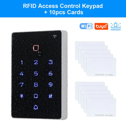 Standalone WIFI Tuya Access Control Keypad RFID 125Khz Access Controller Waterproof Door Opener for Door Entry Security System